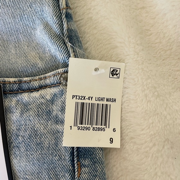 Almost Famous Light Blue Dad Distressed Straight Leg Jeans - Picture 6 of 13